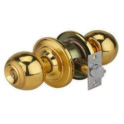 Tubular door lock yellow